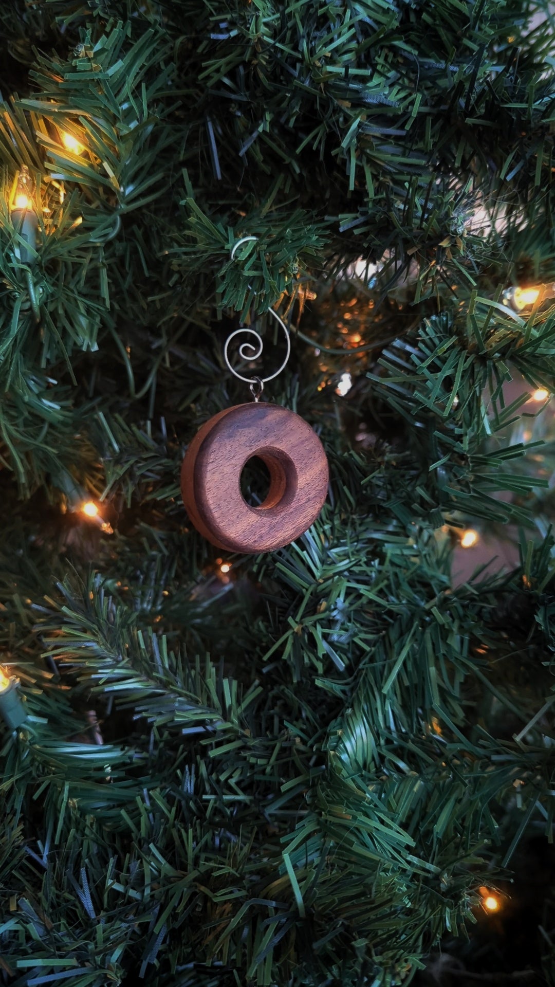 Donut Wooden Ornament