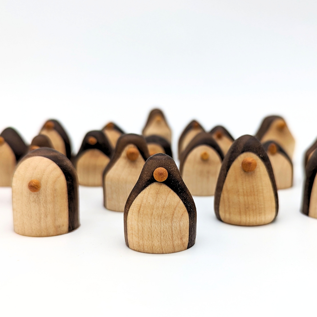 Baby Penguin Wooden Figurine