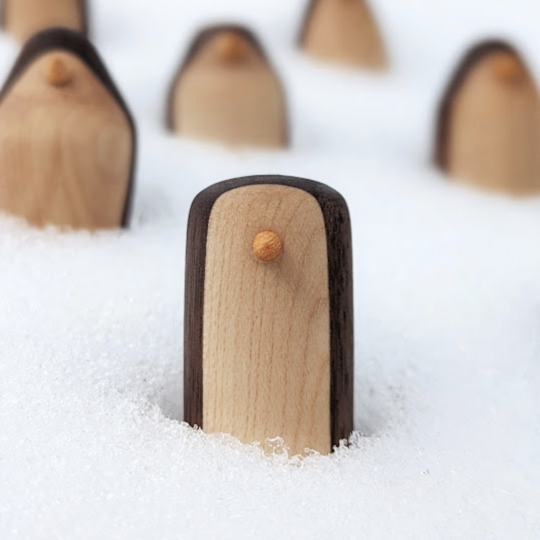 Baby Penguin Wooden Figurine