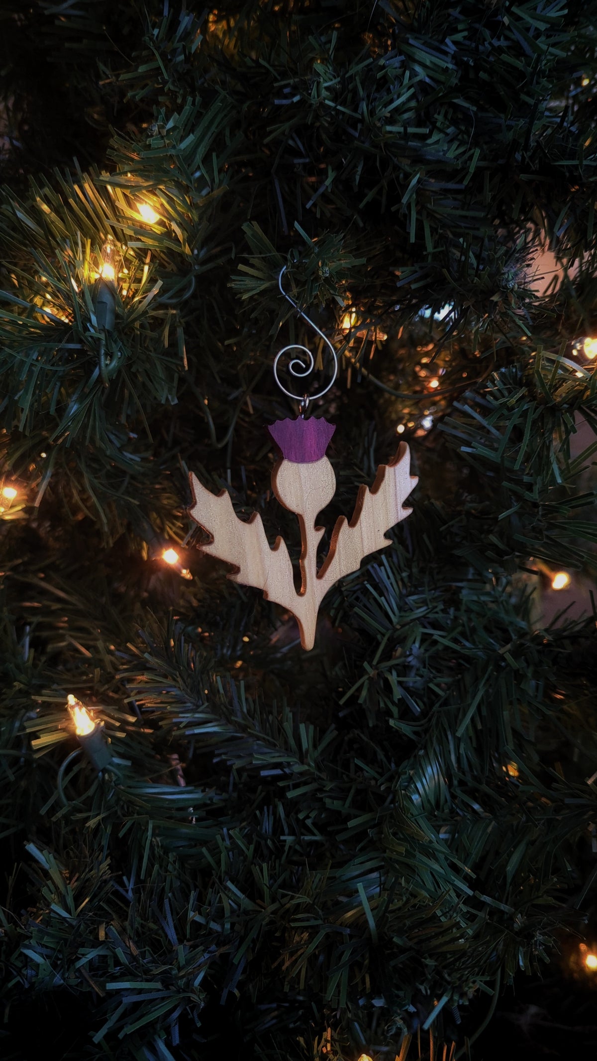 Thistle Wooden Ornament