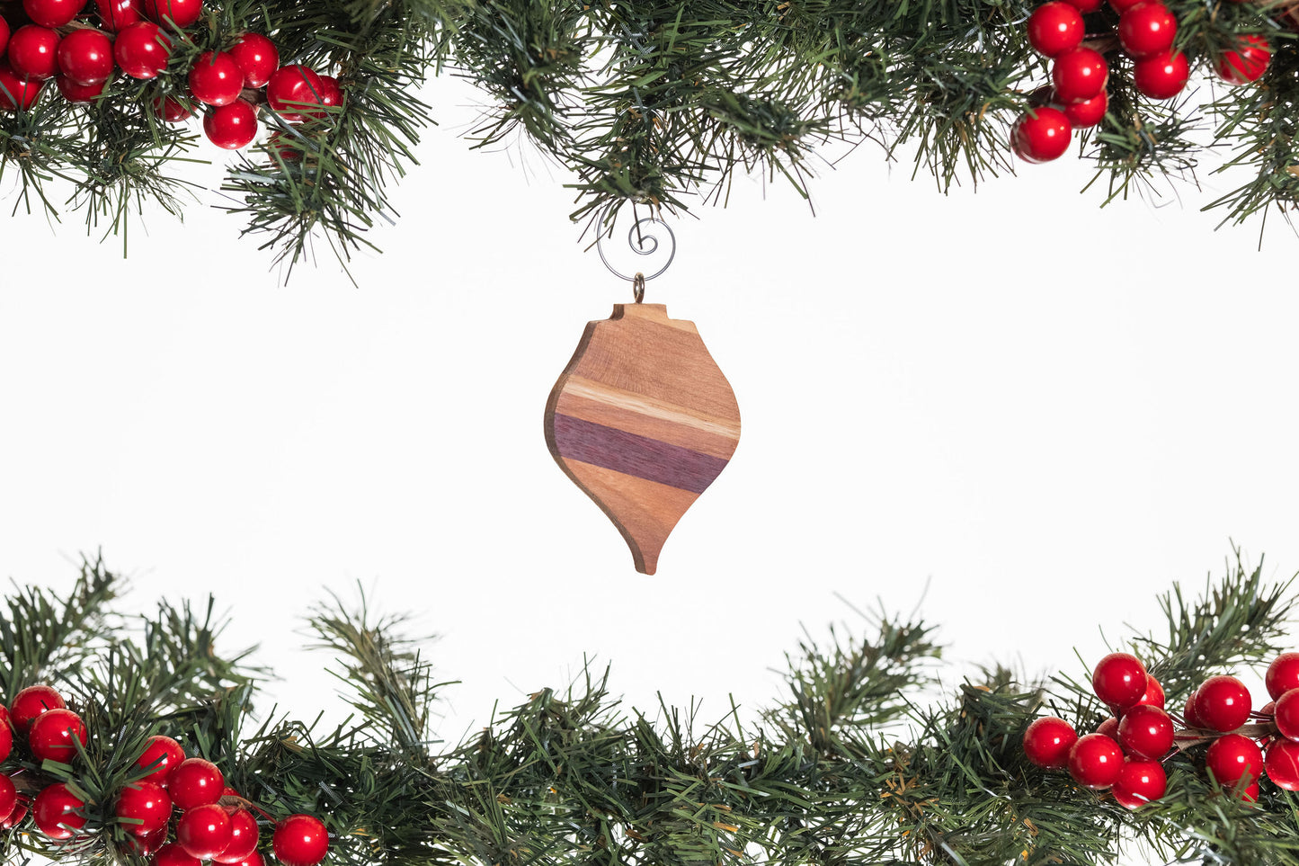 Narrow Bulb Wooden Ornament
