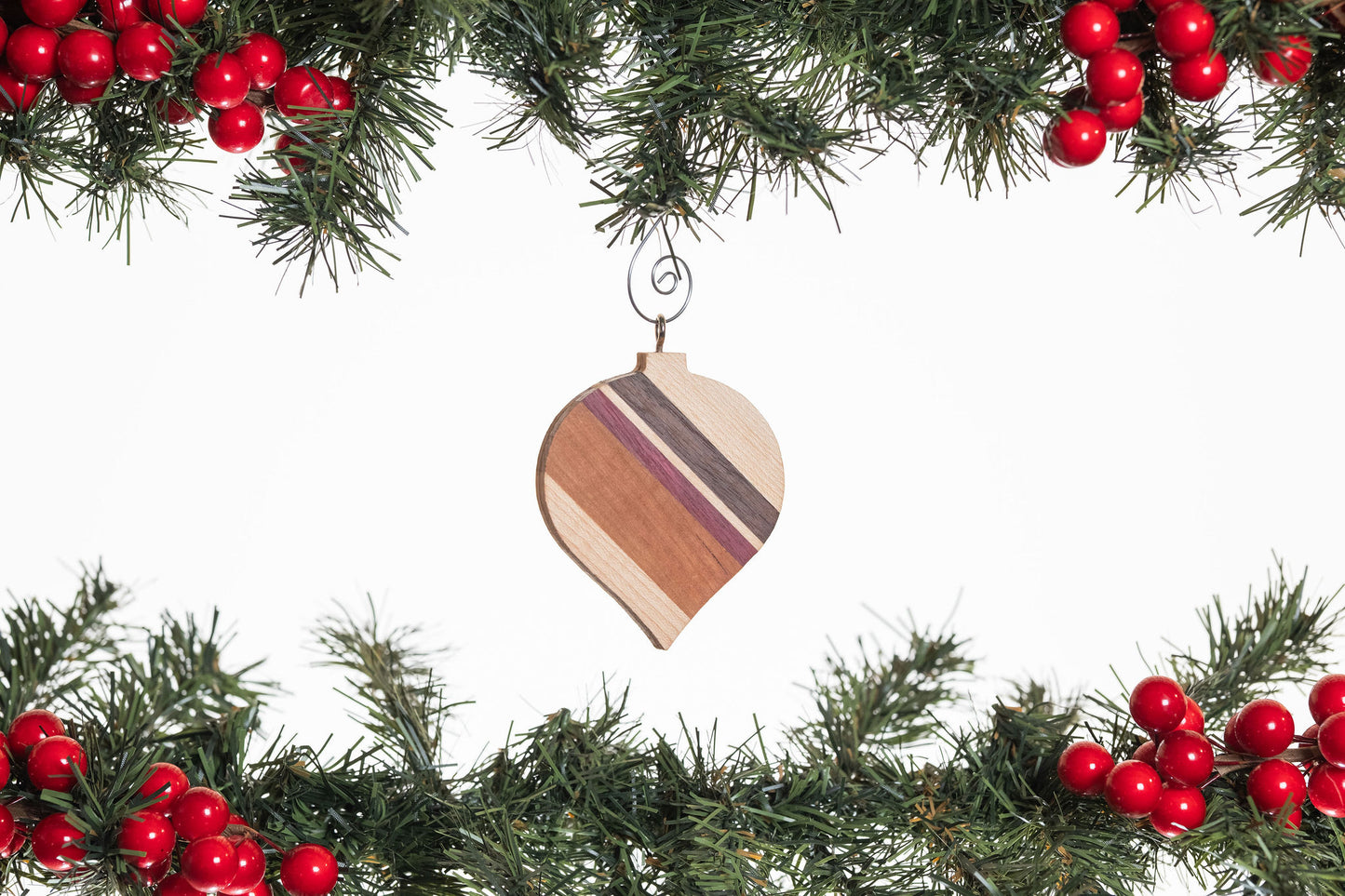 Long Bulb Wooden Ornament