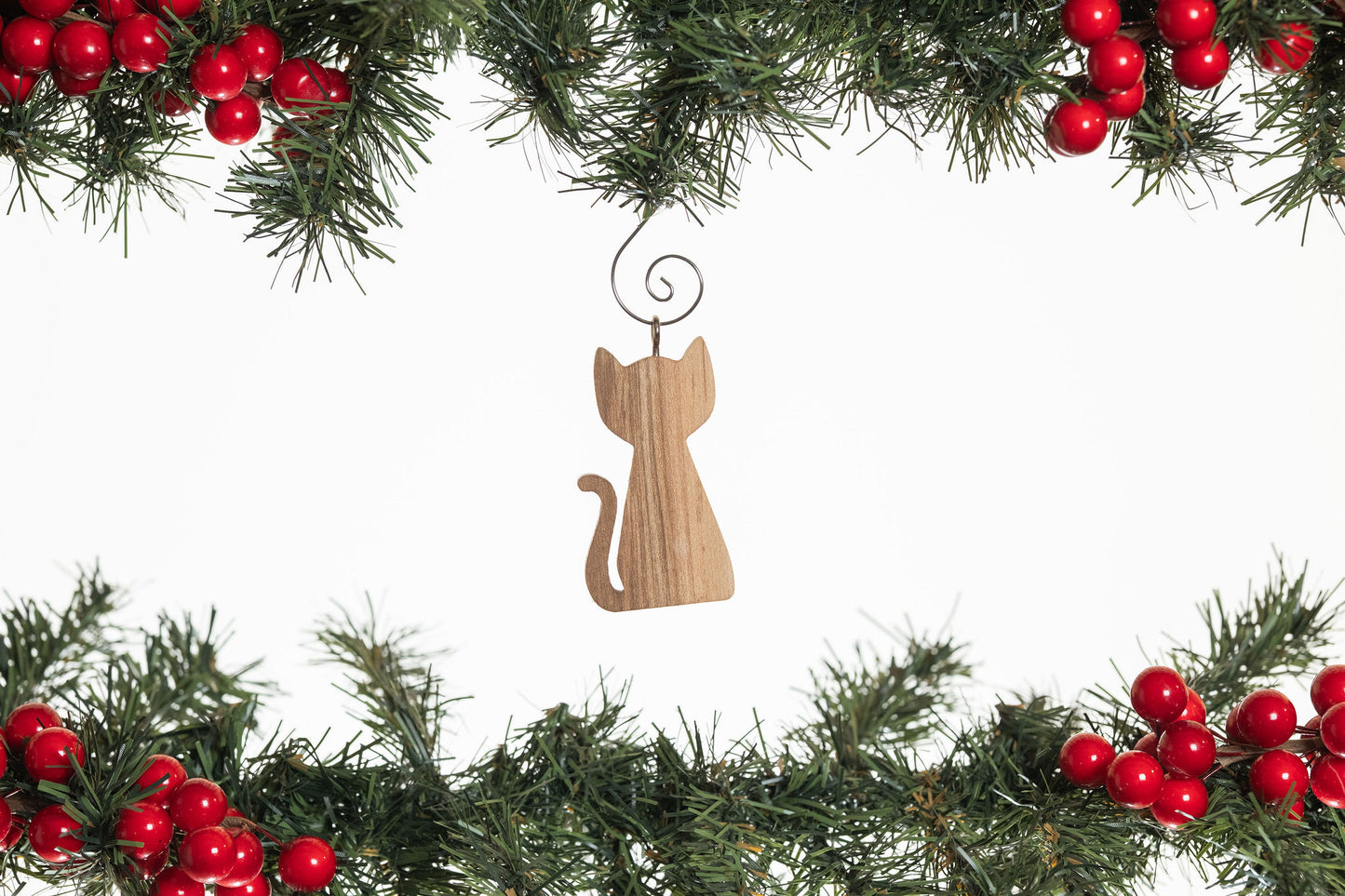 Kitty Cat Wooden Ornament
