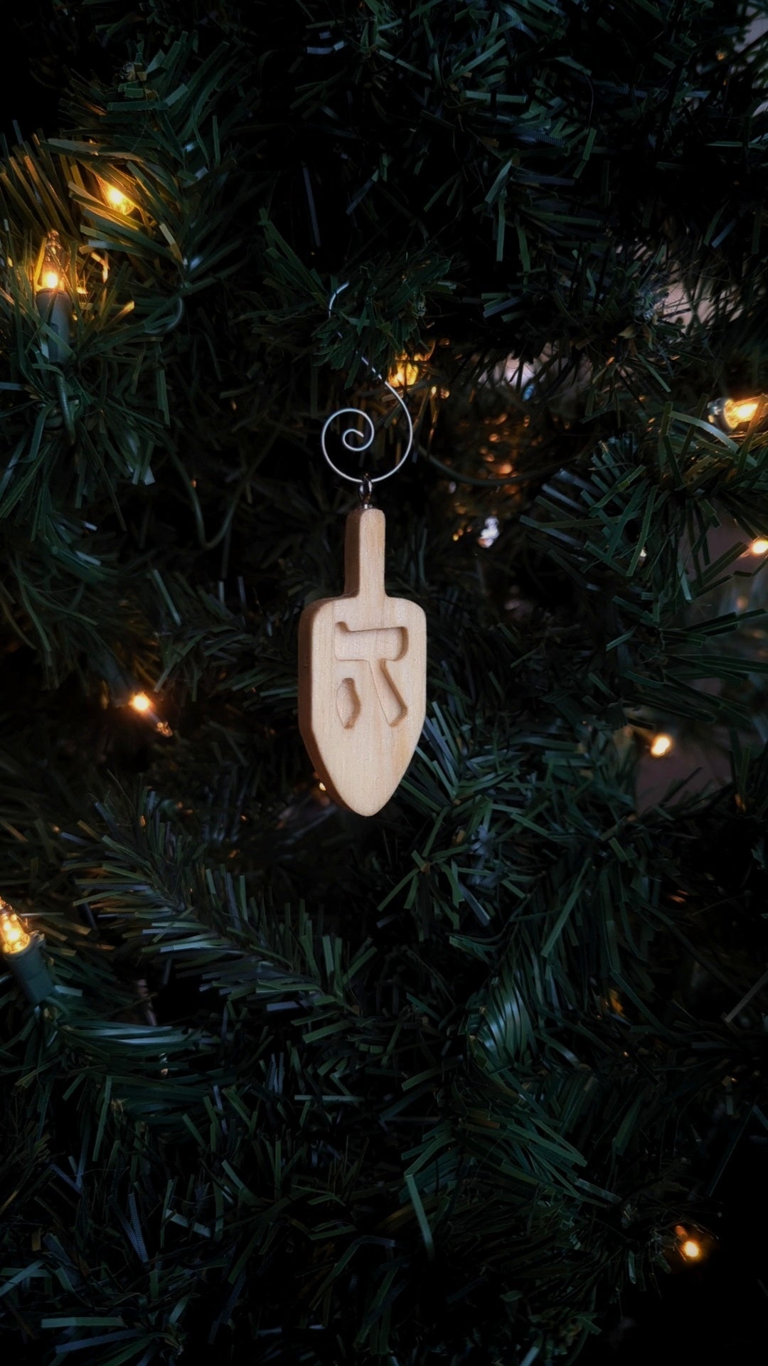 Dreidel Wooden Ornament