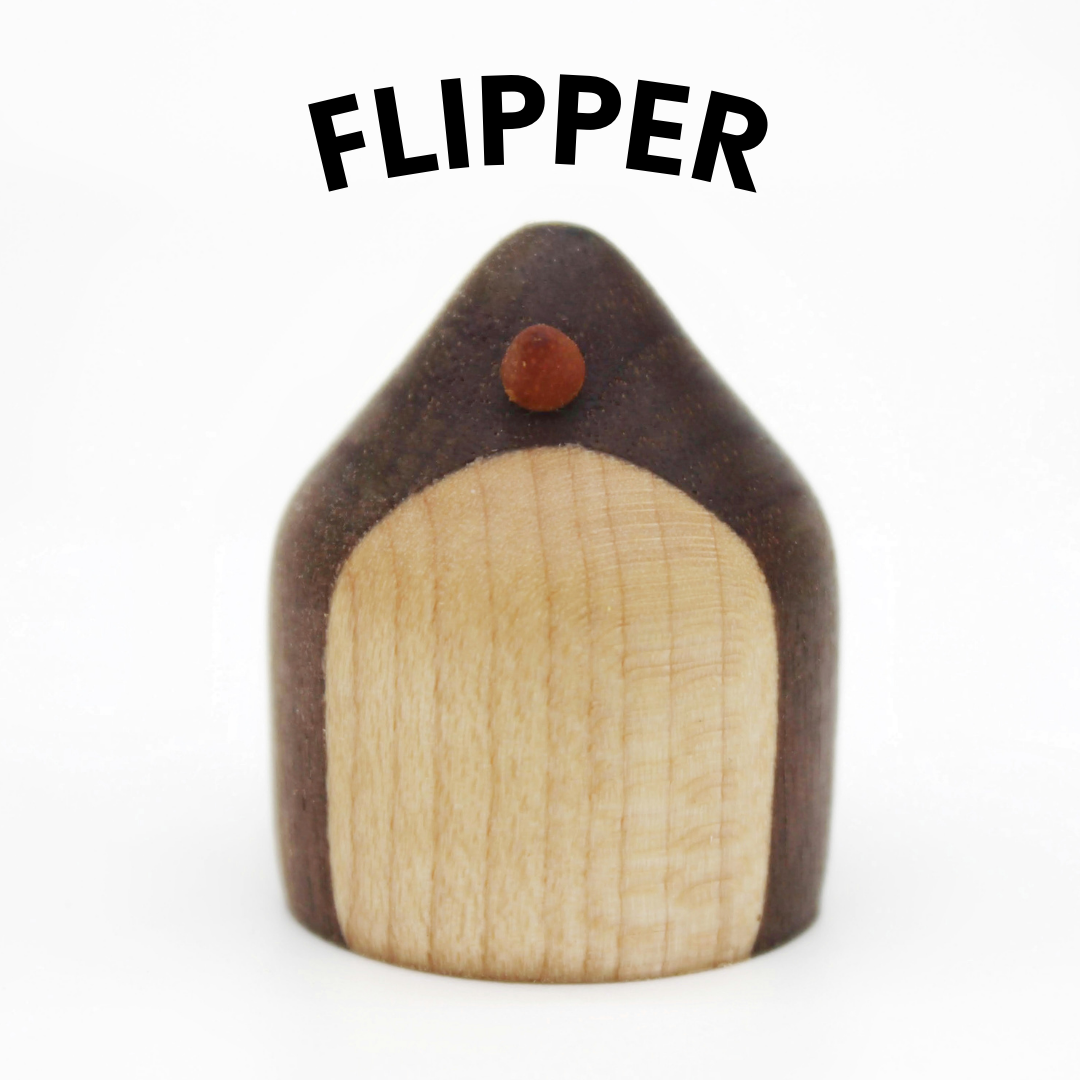 Baby Penguin Wooden Figurine