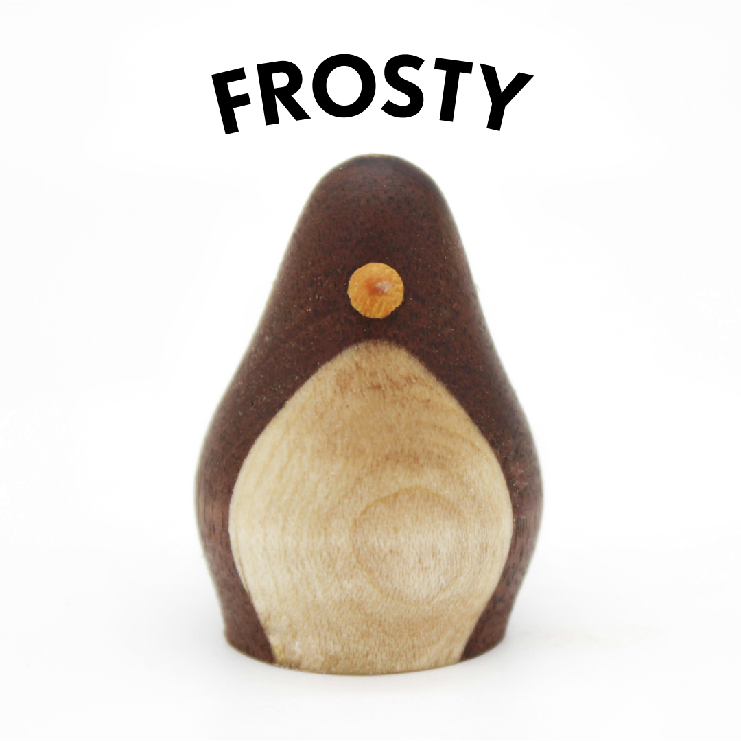 Baby Penguin Wooden Figurine
