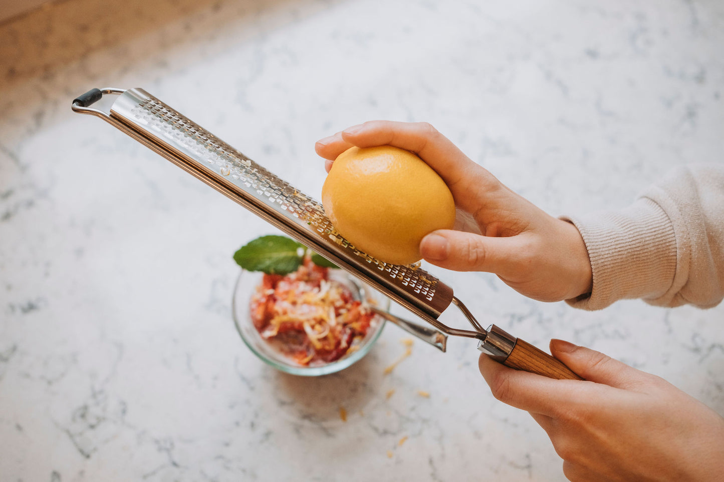 Long Grater with Wooden Handle