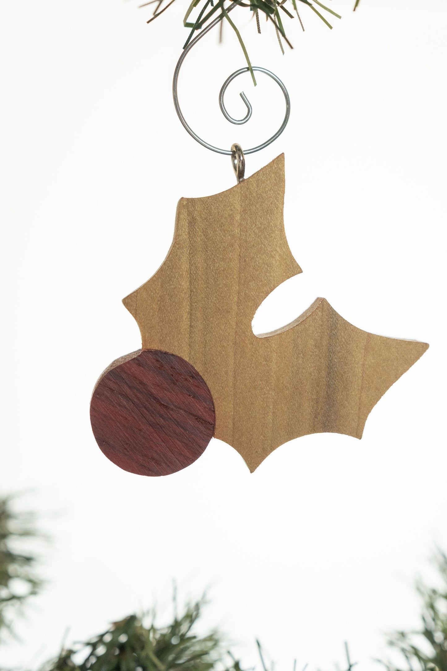 Holly Wooden Ornament