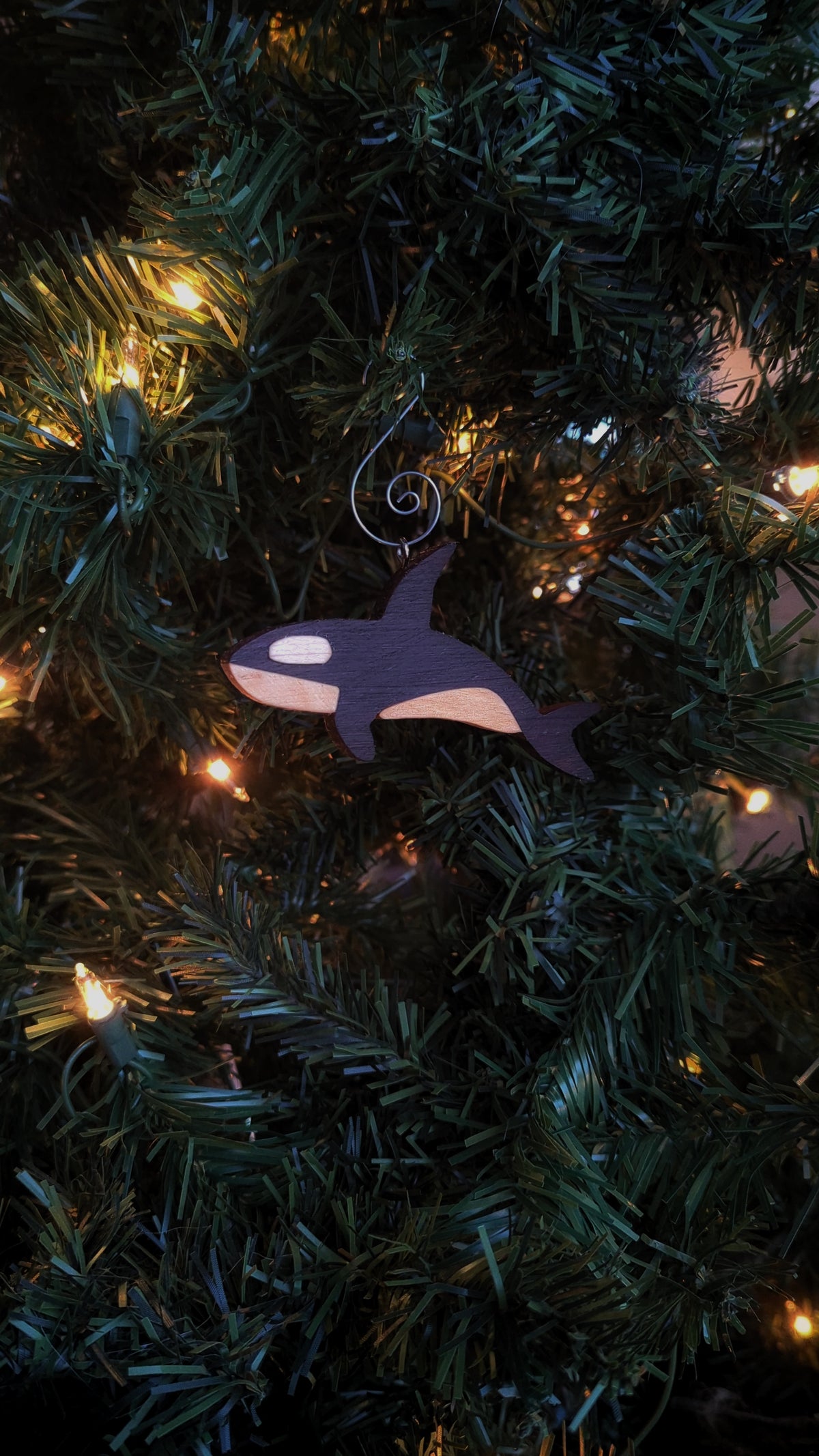 Orca Wooden Ornament