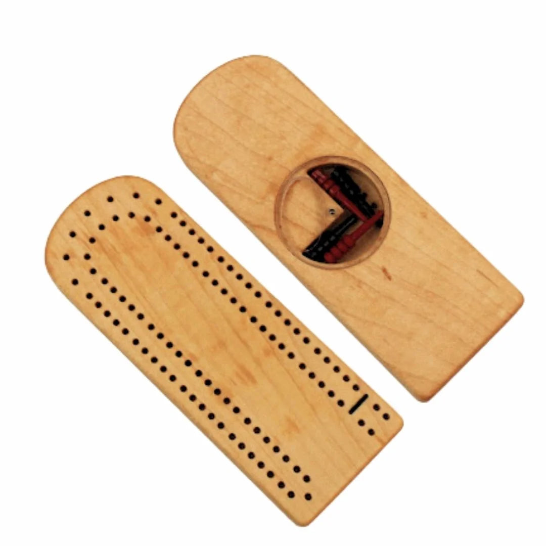 Wooden Travel Cribbage Board
