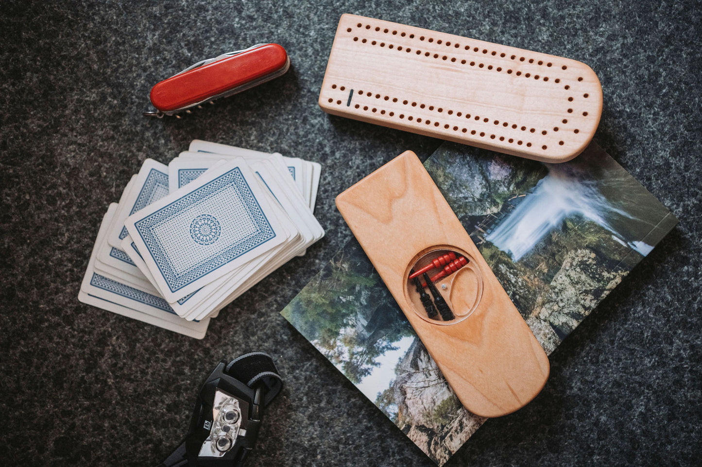 Wooden Travel Cribbage Board