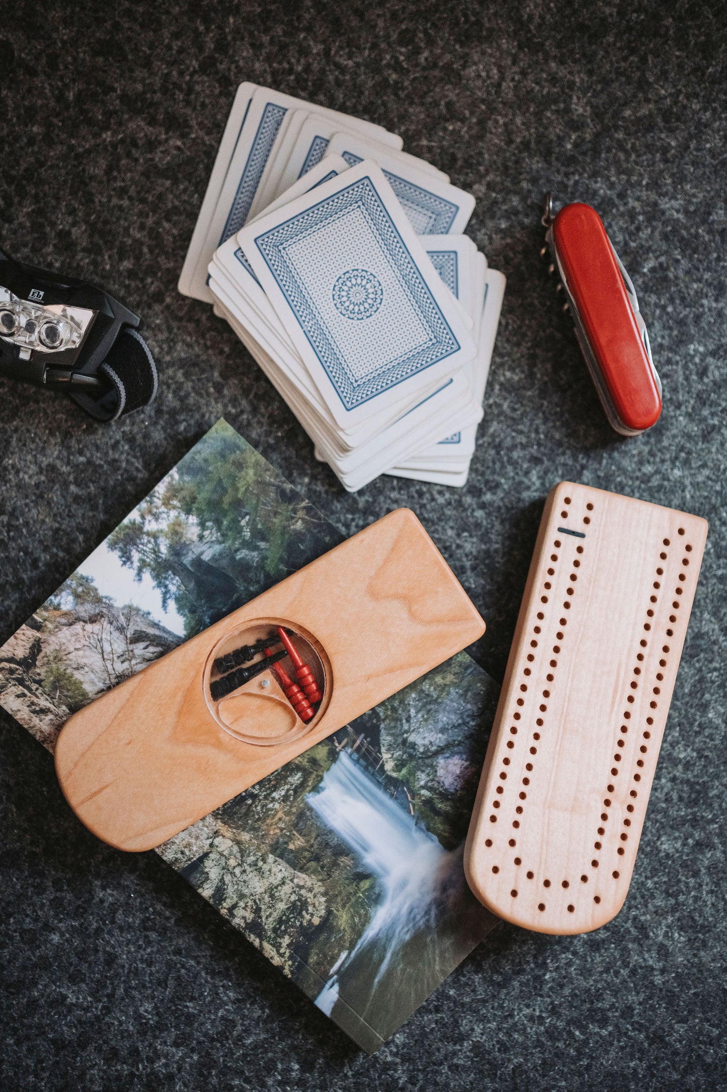 Wooden Travel Cribbage Board