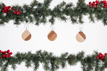 Circle Bulb Wooden Ornament