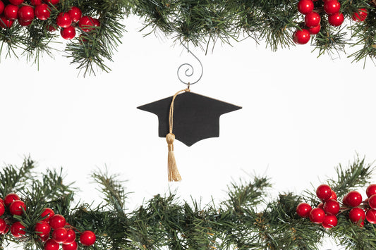 Graduation Cap Wooden Ornament