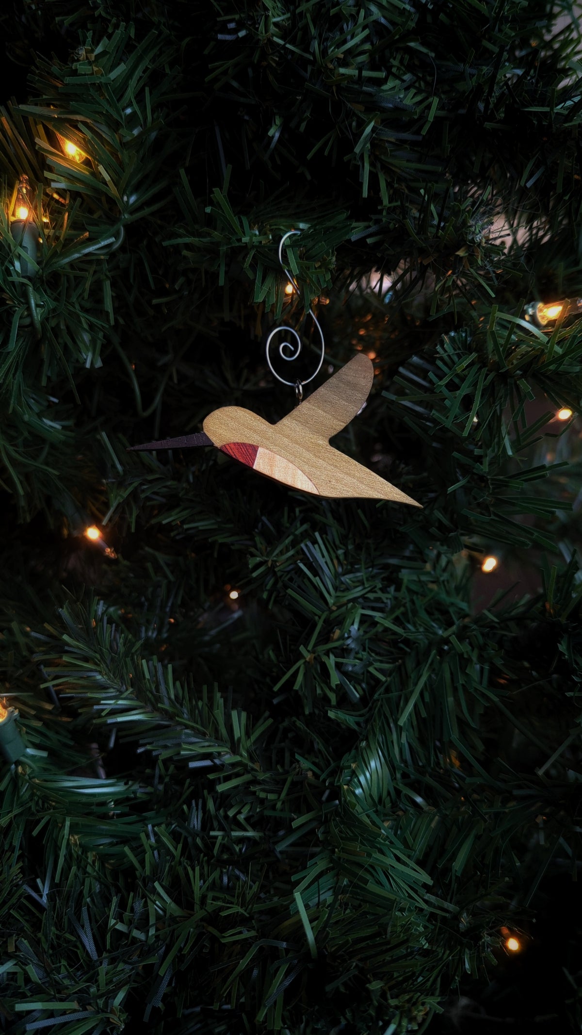 Humming Bird Wooden Ornament