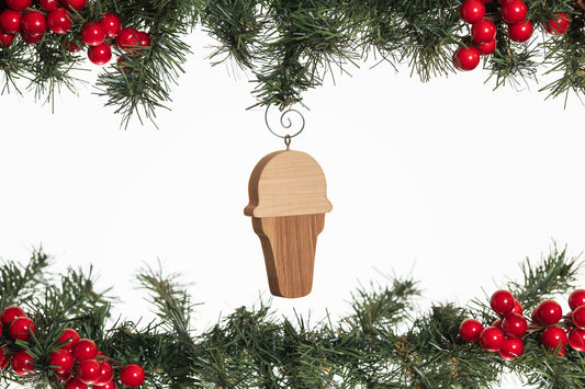 Ice Cream Wooden Ornament