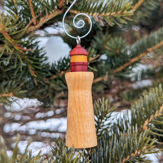 Lighthouse Wooden Ornament