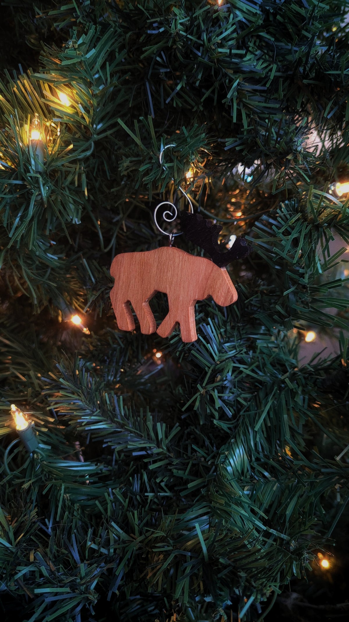 Moose Wooden Ornament