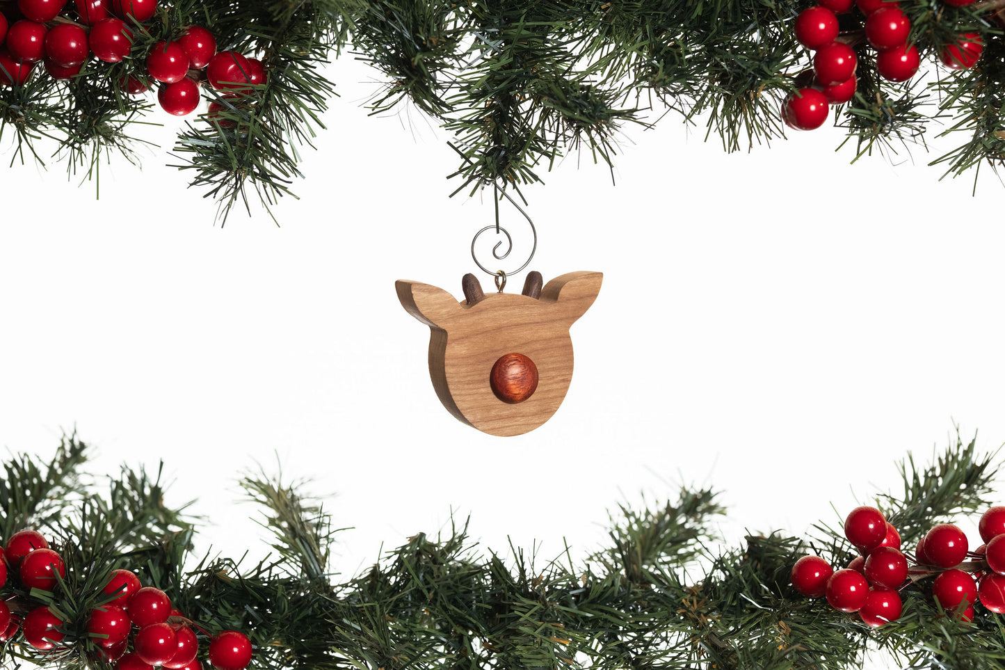 Rudolph the Reindeer Wooden Ornament