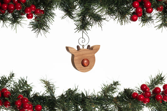 Rudolph the Reindeer Wooden Ornament