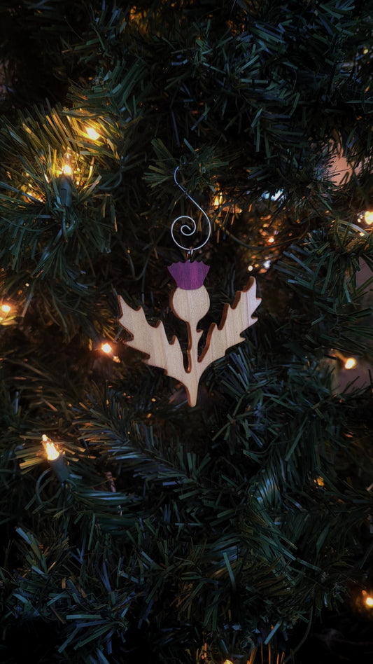 Thistle Wooden Ornament