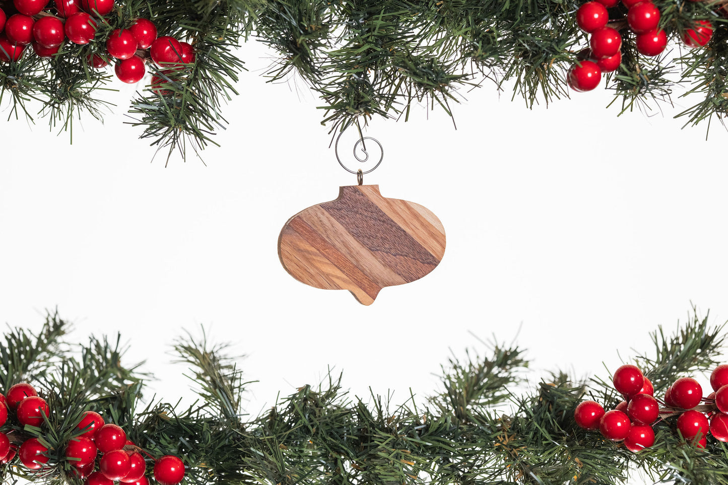 Wide Bulb Wooden Ornament