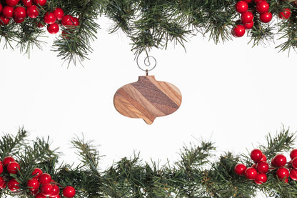 Wide Bulb Wooden Ornament