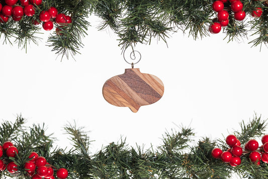 Wide Bulb Wooden Ornament