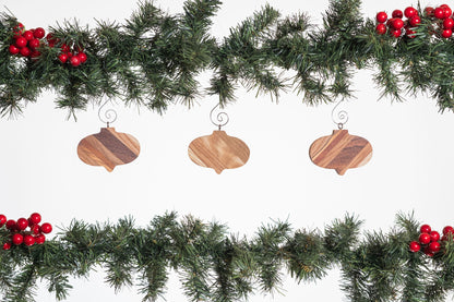 Wide Bulb Wooden Ornament