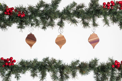 Narrow Bulb Wooden Ornament