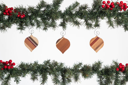 Long Bulb Wooden Ornament
