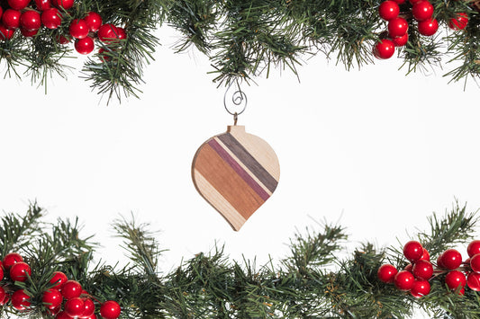 Long Bulb Wooden Ornament