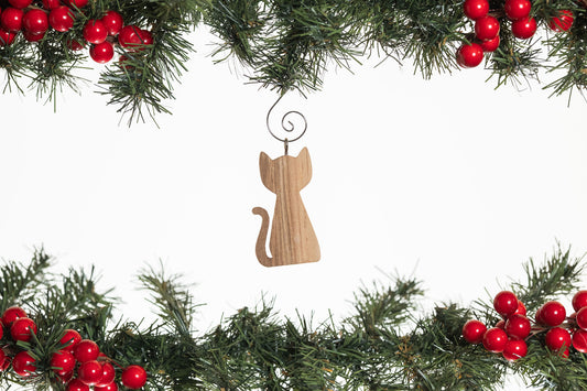 Kitty Cat Wooden Ornament