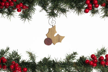 Holly Wooden Ornament