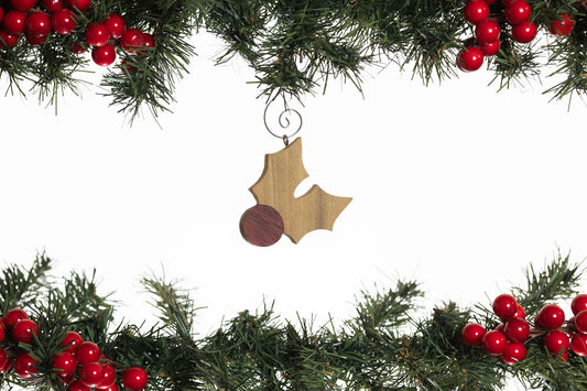 Holly Wooden Ornament