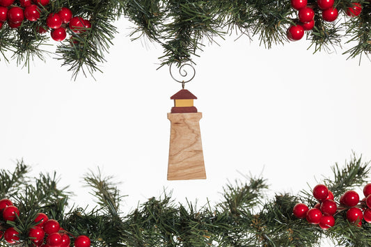 Lighthouse Wooden Ornament