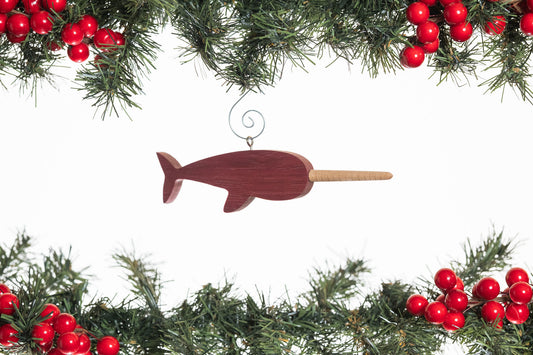 Narwhal Wooden Ornament