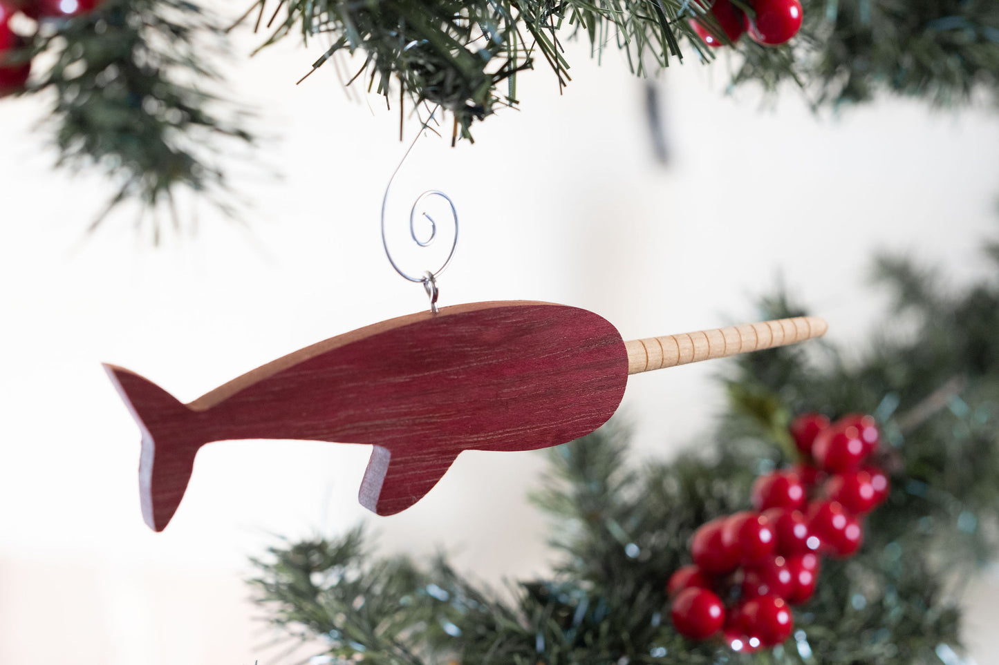 Narwhal Wooden Ornament
