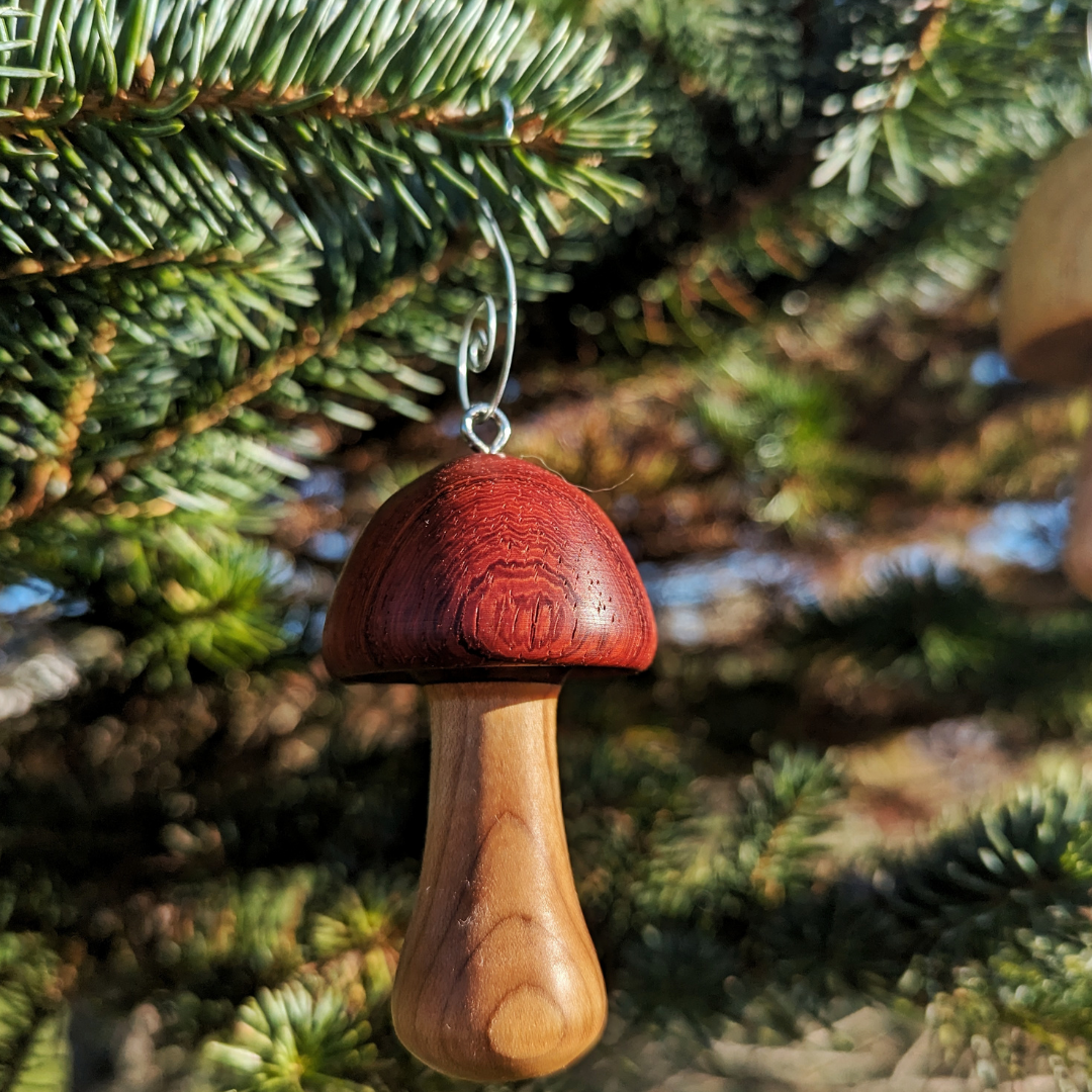 Mushroom Wooden Ornament