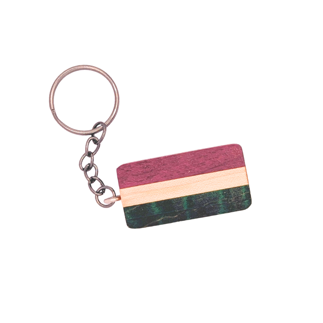 Genderqueer Pride Flag Keychain