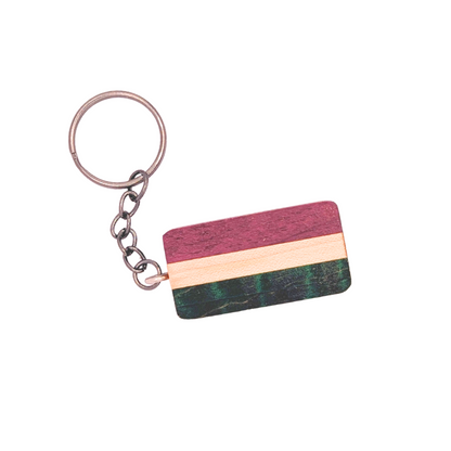 Genderqueer Pride Flag Keychain