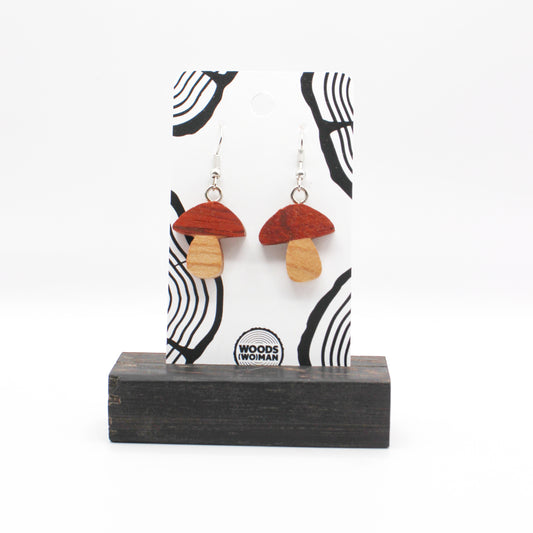 Mushroom Wooden Earrings