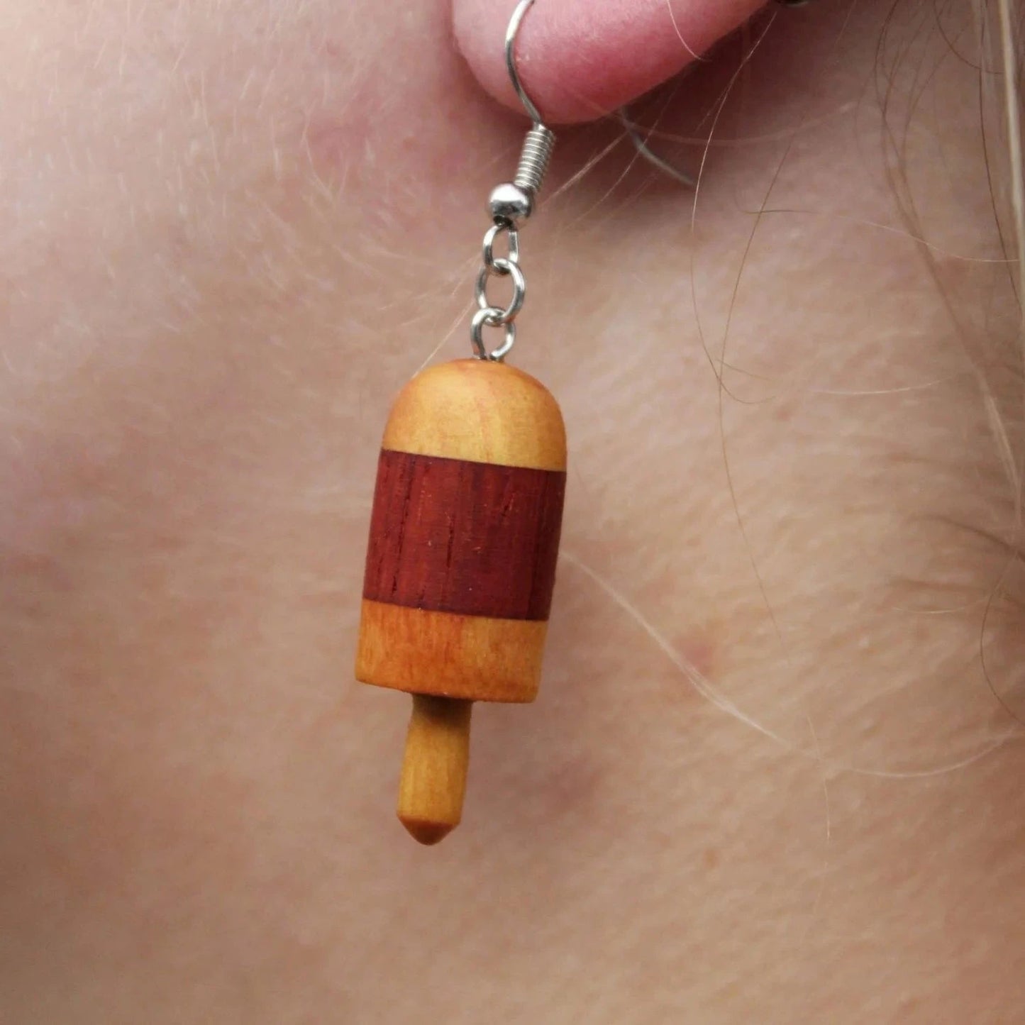 Large Lobster Buoy Wooden Earrings