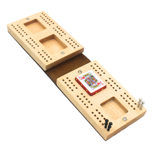 Travel Wooden Cribbage Board